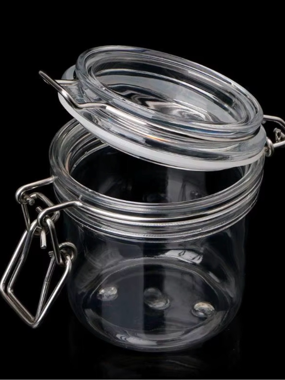 5 Clear Acrylic Clip Top Jar – 5 oz / 148 mL – New